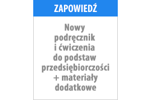 Podstawy przedsiębiorczości w roku szkolnym 2018/2019 i w latach następnych